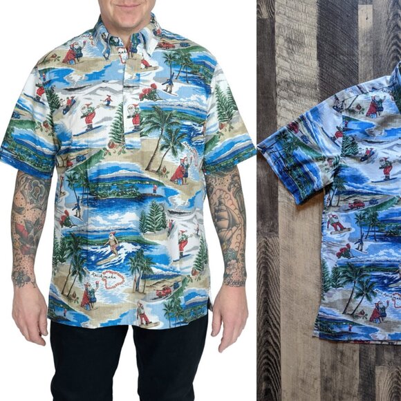 Reyn Spooner Kloth Christmas Popover Shirt - Picture 1 of 7